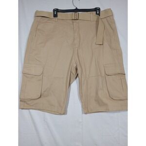 Rugged Trail Men's Cargo 4 Way Stretch Belted Shorts Men 38 Khaki $ 59